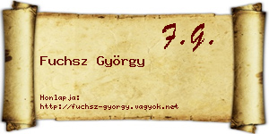 Fuchsz György névjegykártya